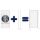 FRANKEN Trennwand ECO, doppelseitig EL-UTS90, weiß 120,0 x 90,0 cm, 1 St.