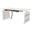 Kerkmann Move 3 elektrisch höhenverstellbarer Schreibtisch weiß rechteckig, T-Fuß-Gestell weiß 180,0 x 80,0 cm