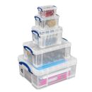 Really Useful Box Aufbewahrungsboxen-Set transparent, 1 Set