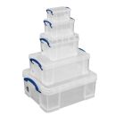 Really Useful Box Aufbewahrungsboxen-Set transparent, 1 Set