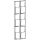 helit Wandprospekthalter the placativ transparent 1/3 DIN A4 6 Fächern 28,4 x 5,4 x 97,8 cm, 1 St.