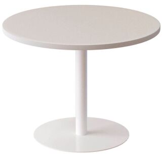meet powered by PAPERFLOW Beistelltisch rund Spanplatte weiß 80,0 x 80,0 x 60,0 cm, 1 St.