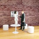 meet powered by PAPERFLOW Beistelltisch rund Spanplatte weiß 80,0 x 80,0 x 60,0 cm, 1 St.