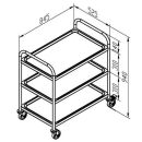 Servierwagen silber 84,5 x 52,5 x 94,0 cm