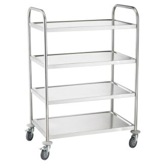 Servierwagen silber 84,5 x 52,5 x 125,0 cm
