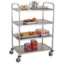 Servierwagen silber 84,5 x 52,5 x 125,0 cm