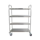Servierwagen silber 84,5 x 52,5 x 125,0 cm
