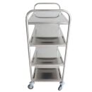 Servierwagen silber 84,5 x 52,5 x 125,0 cm