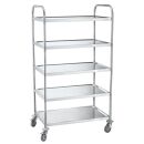 Servierwagen silber 84,5 x 52,5 x 156,0 cm