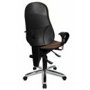 Topstar Bürostuhl Sitness® 10, SI59U G08 Stoff braun, Gestell chrom