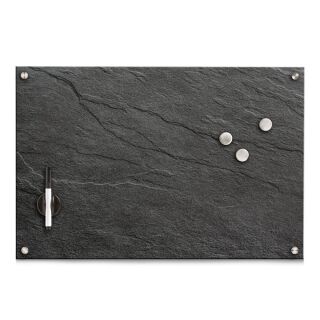 Zeller Glas-Magnettafel 60,0 x 40,0 cm Schiefer anthrazit