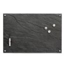 Zeller Glas-Magnettafel 60,0 x 40,0 cm Schiefer anthrazit