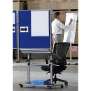 rocada höhenverstellbarer Schreibtisch alugrau rechteckig, T-Fuß-Gestell alu 80,0 x 60,0 cm