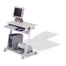 rocada ZETA PC-Tisch mit Rollen lichtgrau 80,0 x 50,0 x...