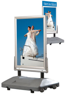 Kundenstopper Wind Sign, DIN B2 ohne Top-Schild