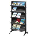 PAPERFLOW Prospektregal schwarz DIN A4 85,5 x 38,5 x...