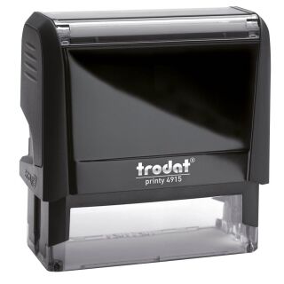trodat Textstempel, individualisierbar printy 4915 selbstfärbend schwarz mit Logo, 1 St. -  Nachträglich per Gutschein personalisieren