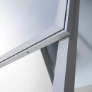 Showdown® Displays Kundenstopper Compasso C1 silber DIN A1 2 Fächer 66,0 x 79,3 x 130,9 cm, 1 St.