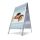 Showdown® Displays Kundenstopper Compasso C1 silber DIN A1 2 Fächer 66,0 x 79,3 x 130,9 cm, 1 St.