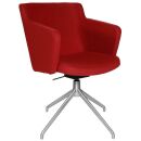 Topstar Besuchersessel SFH 1.0 rot edelstahl, Optik matt...