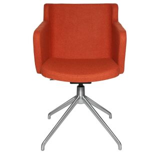 Topstar Besuchersessel SFH 1.0 orange edelstahl, Optik matt Stoff 58,0 x 66,0 x 87,0 - 90,0 cm, 1 St.