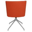 Topstar Besuchersessel SFH 1.0 orange edelstahl, Optik matt Stoff 58,0 x 66,0 x 87,0 - 90,0 cm, 1 St.