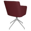 Topstar Besuchersessel SFH 1.0 bordeaux edelstahl, Optik matt Stoff 58,0 x 66,0 x 87,0 - 90,0 cm, 1 St.