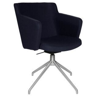 Topstar Besuchersessel SFH 1.0 dunkelblau edelstahl, Optik matt Stoff 58,0 x 66,0 x 87,0 - 90,0 cm, 1 St.