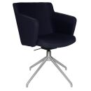 Topstar Besuchersessel SFH 1.0 dunkelblau edelstahl, Optik matt Stoff 58,0 x 66,0 x 87,0 - 90,0 cm, 1 St.