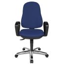 Topstar Bürostuhl Syncro Steel, 8929 G26 Stoff blau, Gestell chrom