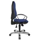 Topstar Bürostuhl Syncro Steel, 8929 G26 Stoff blau, Gestell chrom