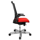 Topstar Bürostuhl T300, TA309A T310 Stoff rot, Gestell alu