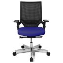Topstar Bürostuhl T300, TA309A T380 Stoff blau, Gestell alu