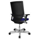 Topstar Bürostuhl T300, TA309A T380 Stoff blau, Gestell alu