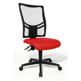 Topstar Bürostuhl Net Point 10, NX200 G21 Stoff rot, Gestell schwarz