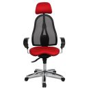 Topstar Bürostuhl Sitness 45, ST99U L51X Stoff rot, Gestell chrom
