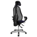 Topstar Bürostuhl Sitness 45, ST99U L58X Stoff blau, Gestell chrom