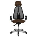 Topstar Bürostuhl Sitness 45, ST99U L59X Stoff braun, Gestell chrom