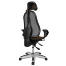 Topstar Bürostuhl Sitness 45, ST99U L59X Stoff braun, Gestell chrom