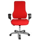 Topstar Bürostuhl Top Point Deluxe, TO29X G21 Stoff rot, Gestell chrom