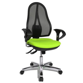 Topstar Bürostuhl Open Point SY Deluxe, OP290U G05 Stoff grün, Gestell chrom
