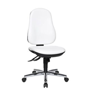 Topstar Bürostuhl Support® SY, 8559 D16 Kunstleder weiß, Gestell chrom