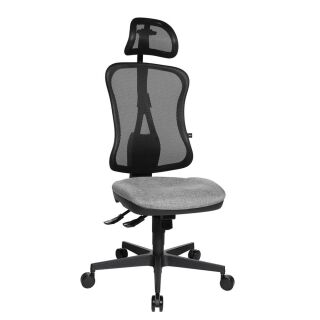 Topstar Bürostuhl Head Point SY, HE200 G23/B90X Stoff grau, Gestell schwarz