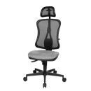 Topstar Bürostuhl Head Point SY, HE200 G23/B90X Stoff grau, Gestell schwarz