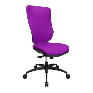 Topstar Bürostuhl Soft Pro 100, NN400 T33 Stoff lila, Gestell schwarz
