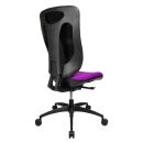 Topstar Bürostuhl Soft Pro 100, NN400 T33 Stoff lila, Gestell schwarz