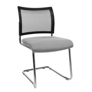 Topstar Besucherstühle Visit 20 Net NV490 G230 grau, schwarz Stoff, 2 St.