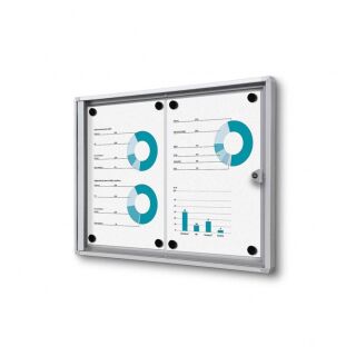 Showdown® Displays Schaukasten Economy XS B1 silber 2x DIN A4 49,1 x 2,6 x 35,0 cm, 1 St.