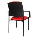 Topstar Besucherstühle BtoB 10 BB100A G21 rot Stoff, 2 St.