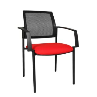 Topstar Besucherstühle BtoB 10 BB200A G210 rot, schwarz Stoff, 2 St.